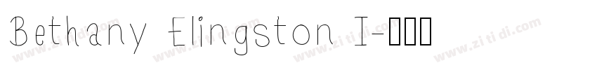 Bethany Elingston I字体转换